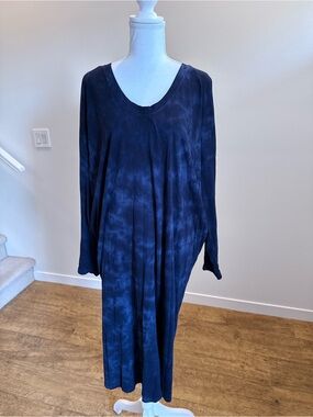 Raquel Allegra Tie Die Dress 100% Cotton Lagenlook Granola Bohemian size Large